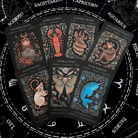 Wild Whiskers Spirit Animal Tarot Card Deck Witch Supplies - Gothic & Alternative Gift - Haunted