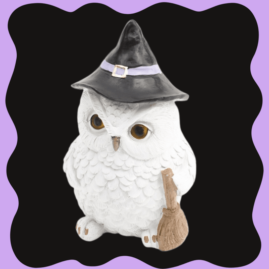 Witch Owl Statue Figurine Home Decor - Gothic & Alternative Gift - Haunted