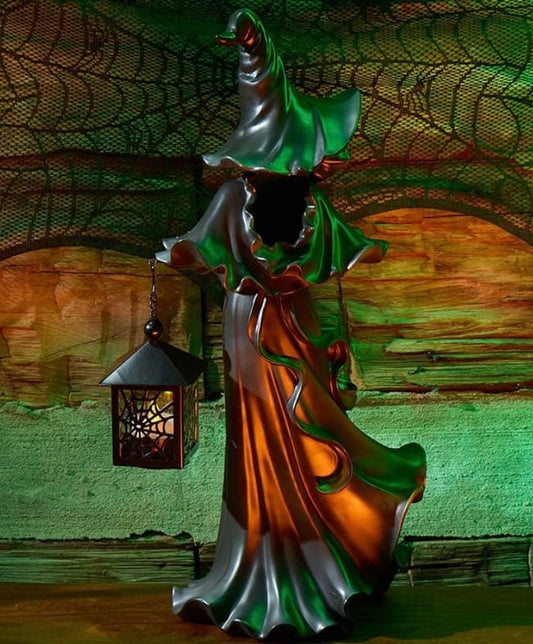 Witch statue with lantern XL Home Decor - Gothic & Alternative Gift - Haunted