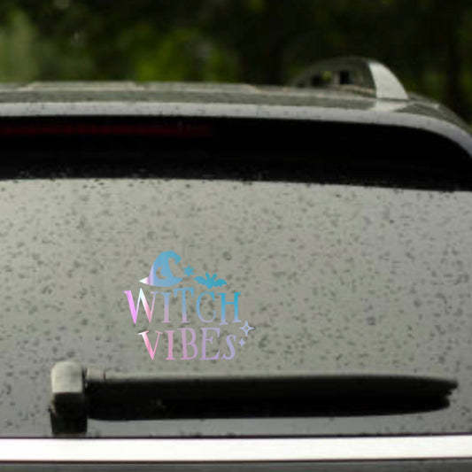 Witch Vibes Vinyl Sticker Decals for Cars, Water bottles, kindle and more - Gothic & Alternative Gift - Haunted
