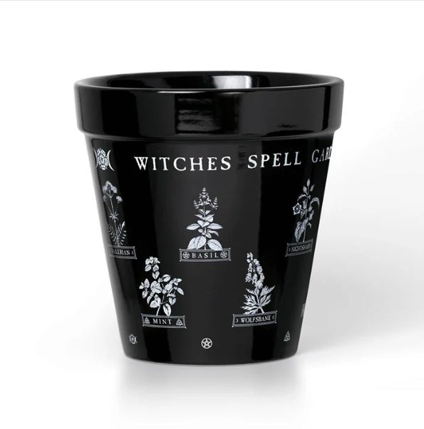 Witches Spell Garden Plant Pot Garden Decor - Gothic & Alternative Gift - Haunted