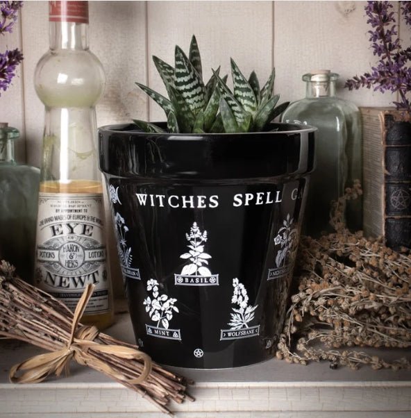 Witches Spell Garden Plant Pot Garden Decor - Gothic & Alternative Gift - Haunted