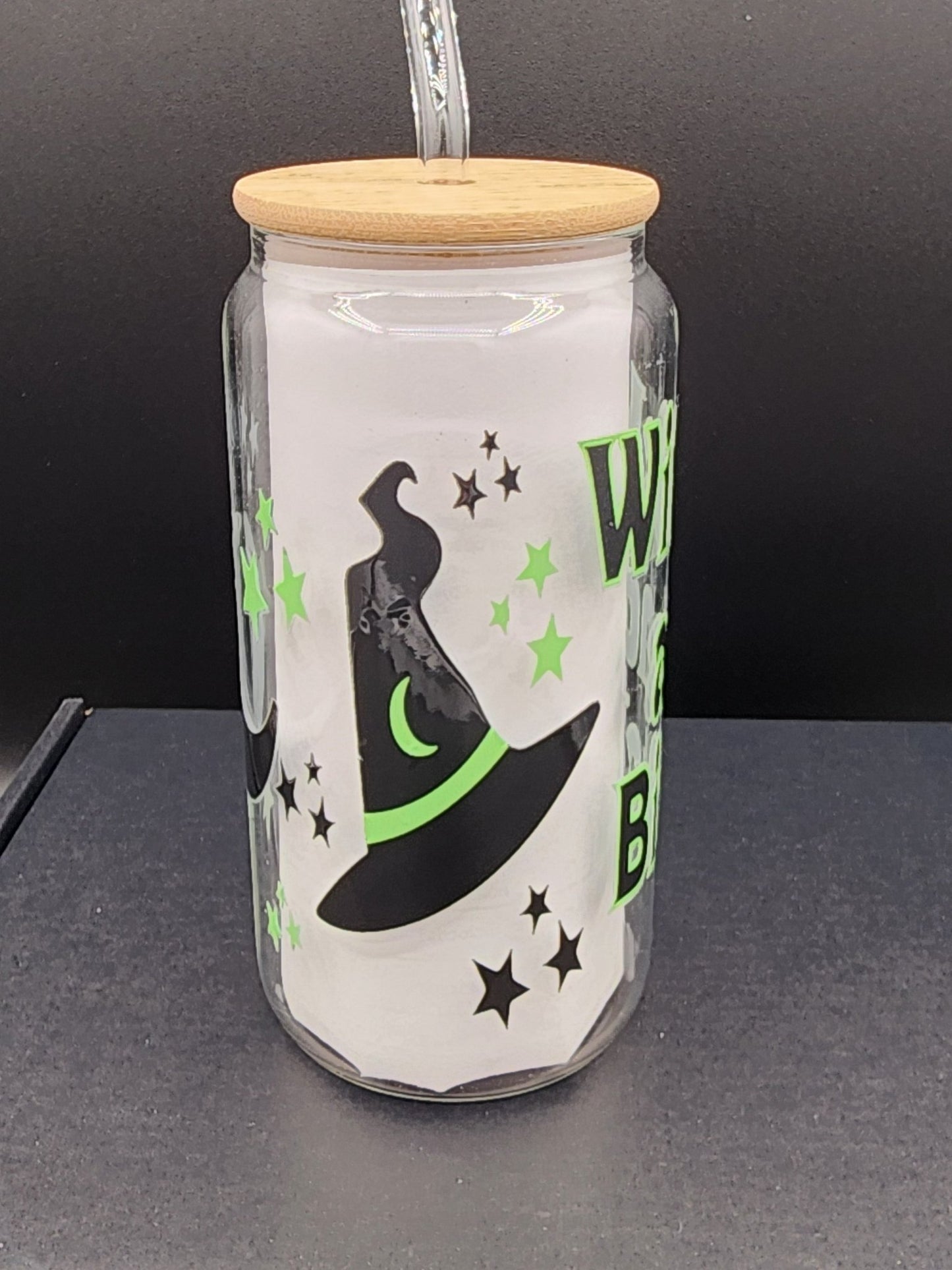 Witchy and Bitchy Glass Tumbler Drinkware - Gothic & Alternative Gift - Haunted