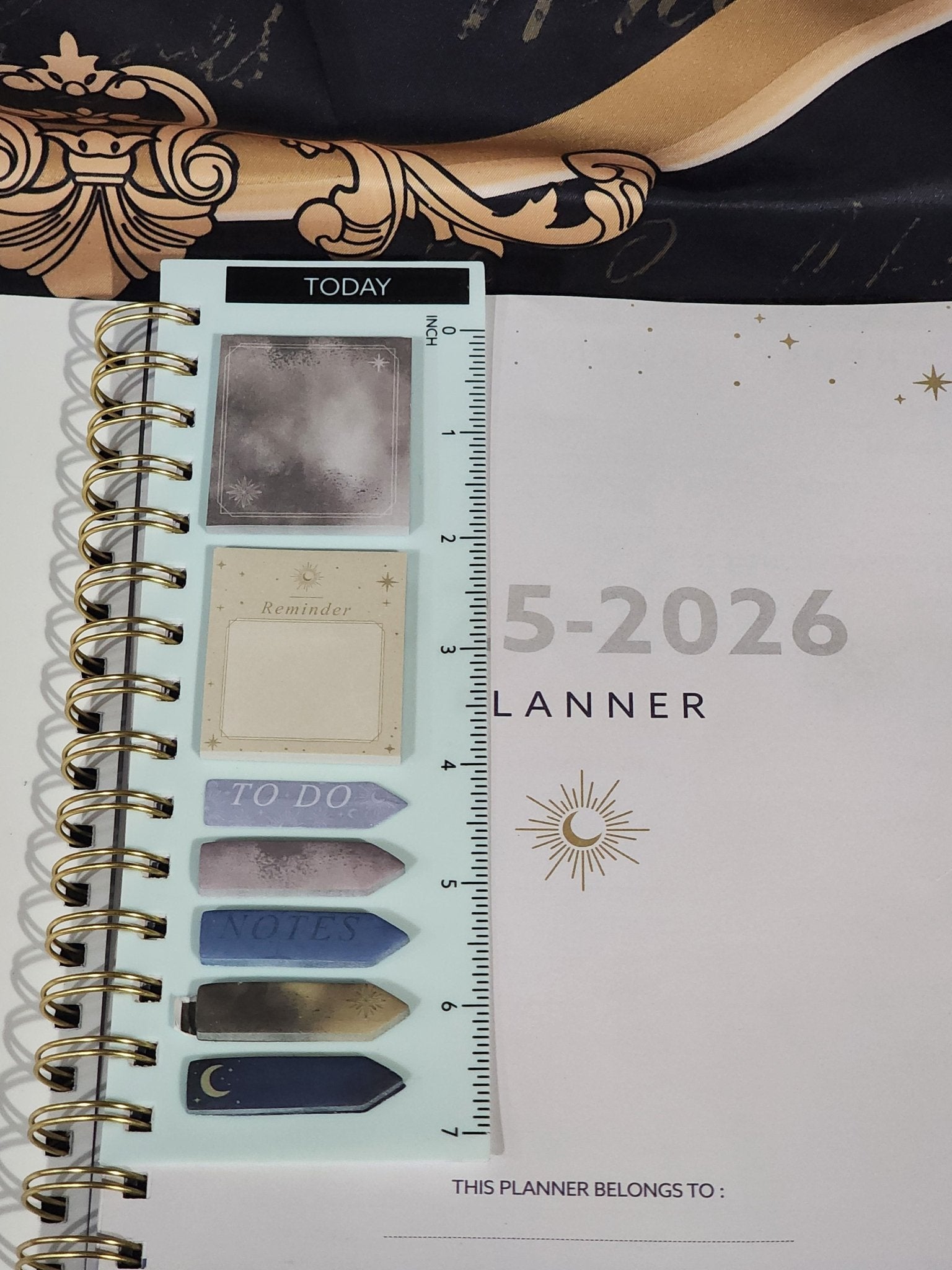 Witchy Celestial Yearly Academic Planner Notebook - Gothic & Alternative Gift - Haunted