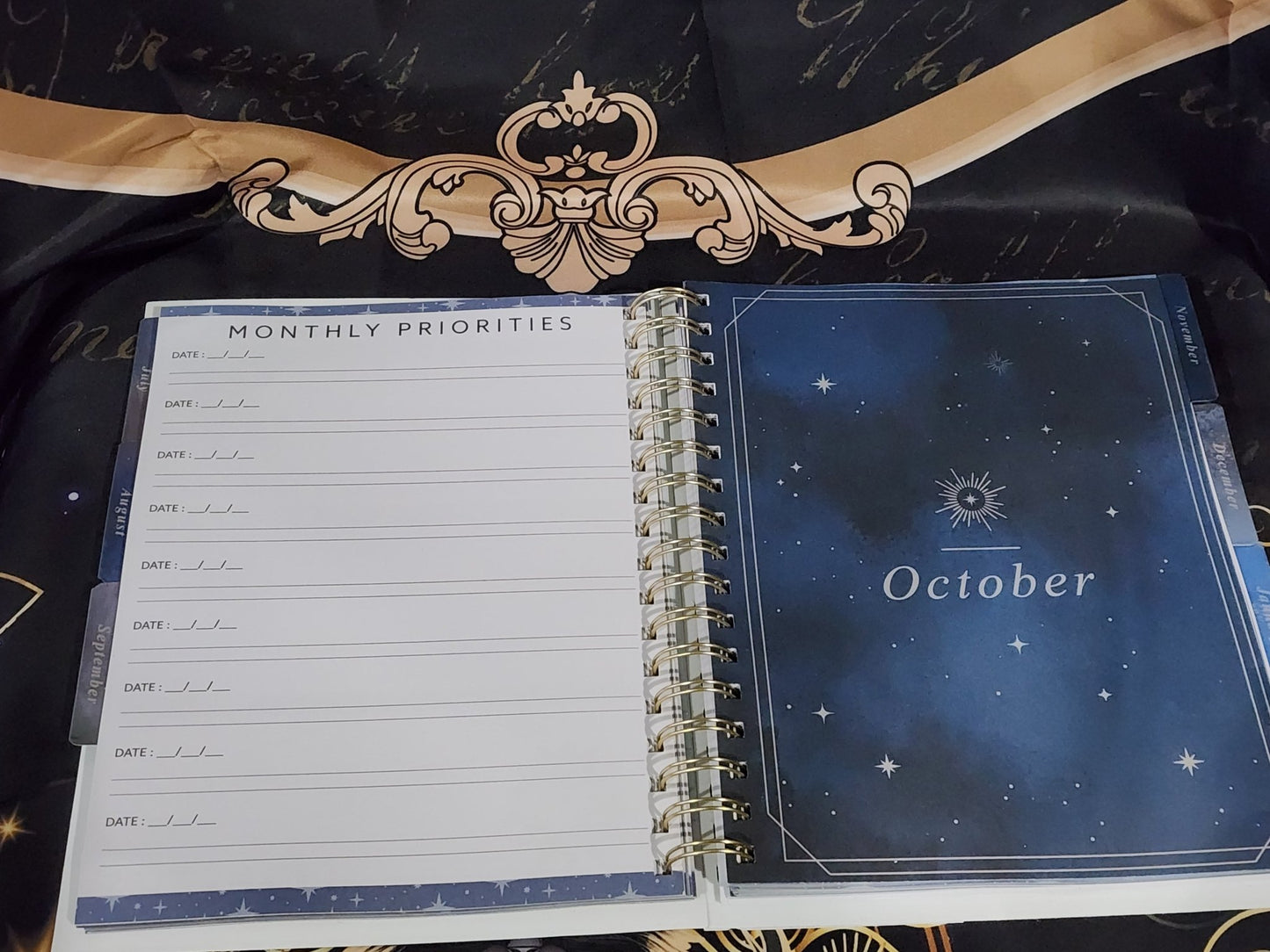 Witchy Celestial Yearly Academic Planner Notebook - Gothic & Alternative Gift - Haunted