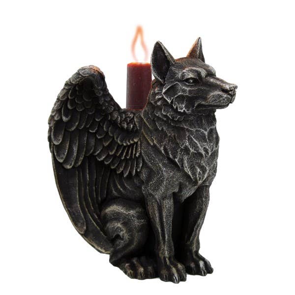 Wolf Gargoyle Candleholder Candle holders - Gothic & Alternative Gift - Haunted