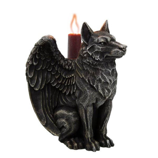 Wolf Gargoyle Candleholder Candle holders - Gothic & Alternative Gift - Haunted