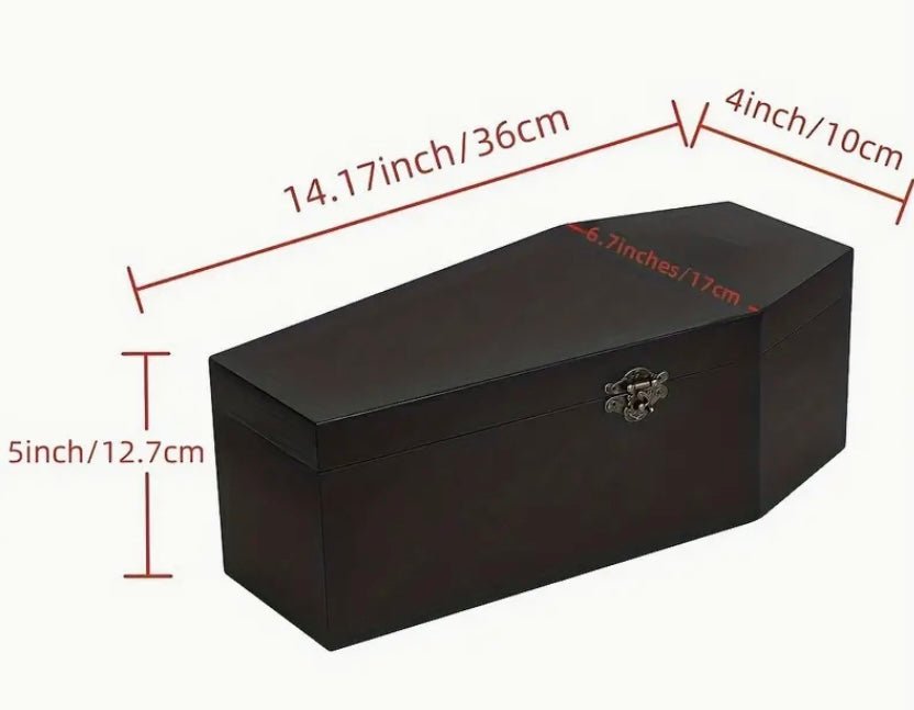 Wood coffin box Tableware - Gothic & Alternative Gift - Haunted