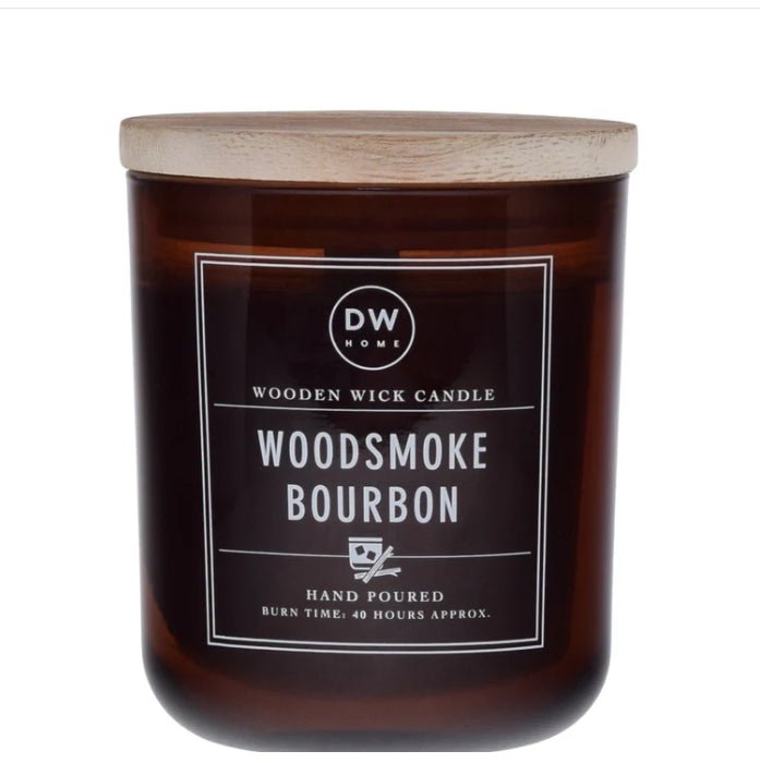 Woodsmoke Bourbon Fall Large Glass Candle Candles - Gothic & Alternative Gift - Haunted