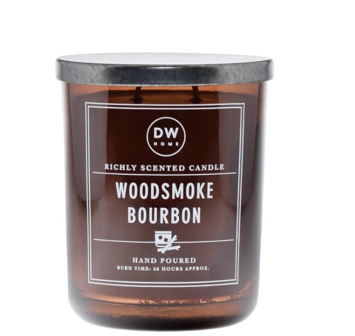 Woodsmoke Bourbon Fall Large Glass Candle Candles - Gothic & Alternative Gift - Haunted