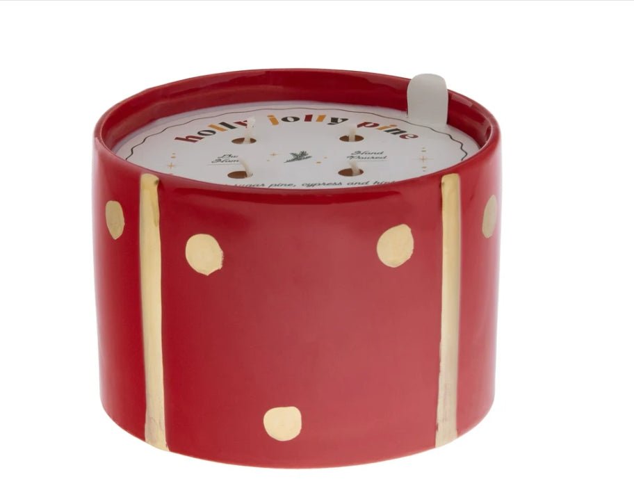 XL Holly Jolly Pine Christmas Gift Icon Ceramic Candle Christmas Holiday Candles - Gothic & Alternative Gift - Haunted