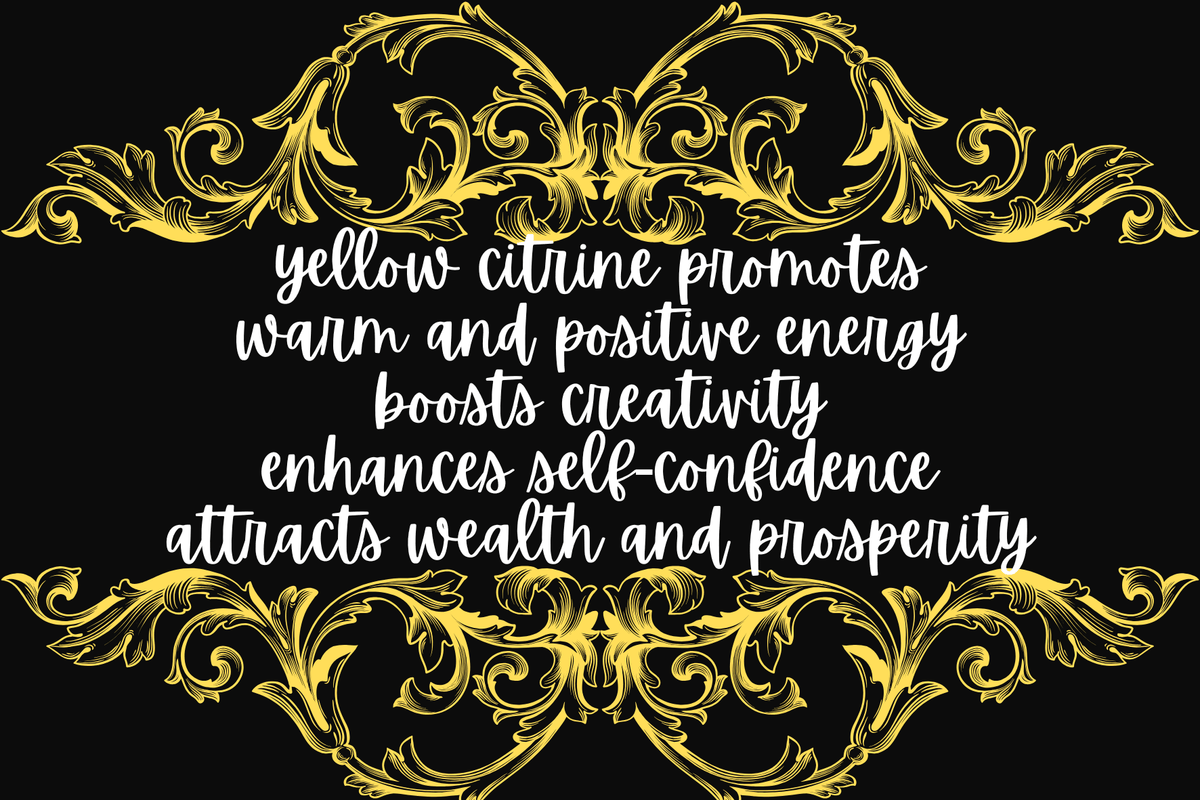 Yellow Citrine Crystal Hand Stone Crystals - Gothic & Alternative Gift - Haunted