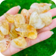 Yellow Citrine Crystal Hand Stone Crystals - Gothic & Alternative Gift - Haunted